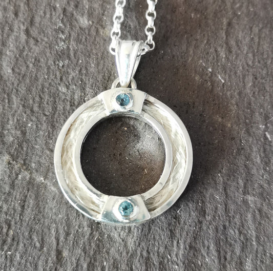 Circle Horse Hair Pendant