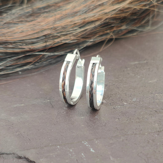 Hooped Horse Hair Earrings