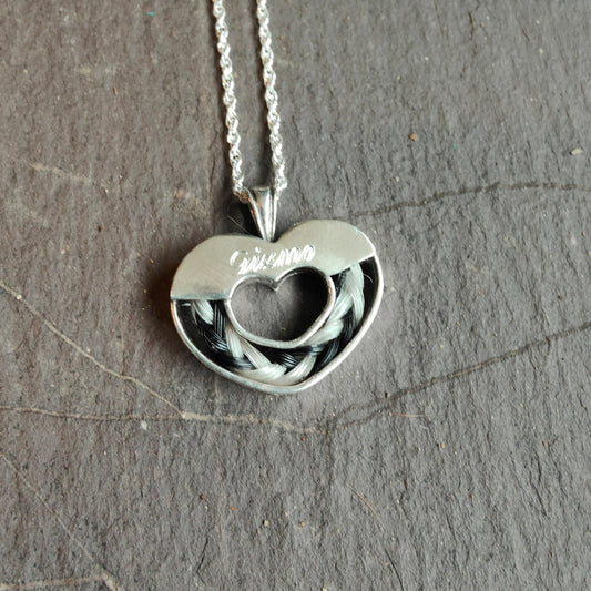 Horse Hair Heart Pendant
