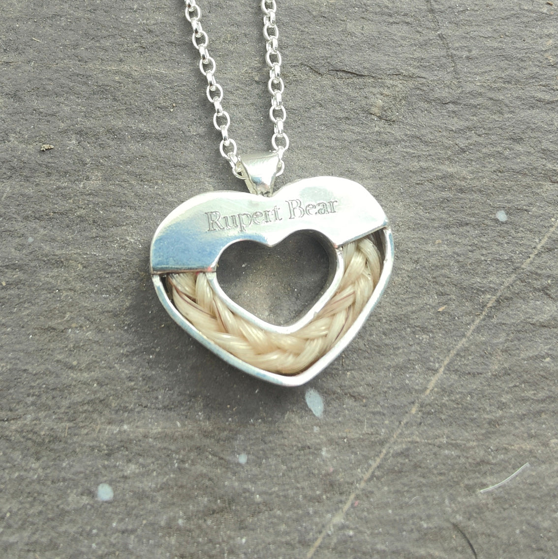 Horse Hair Heart Pendant
