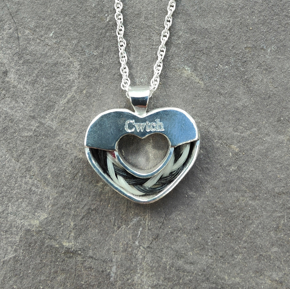 Horse Hair Heart Pendant
