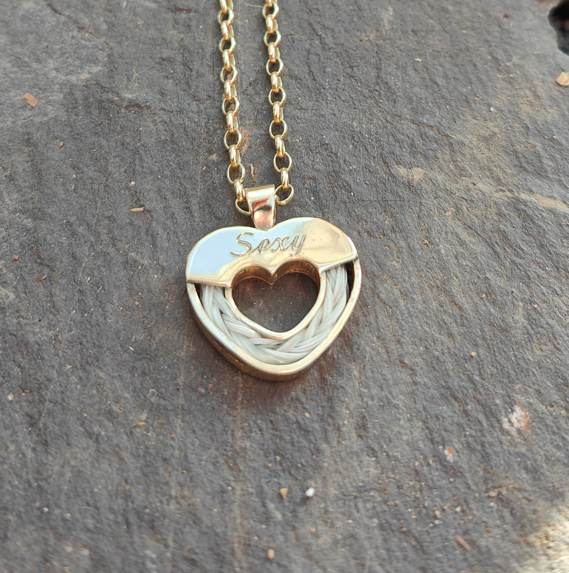 Horse Hair Heart Pendant