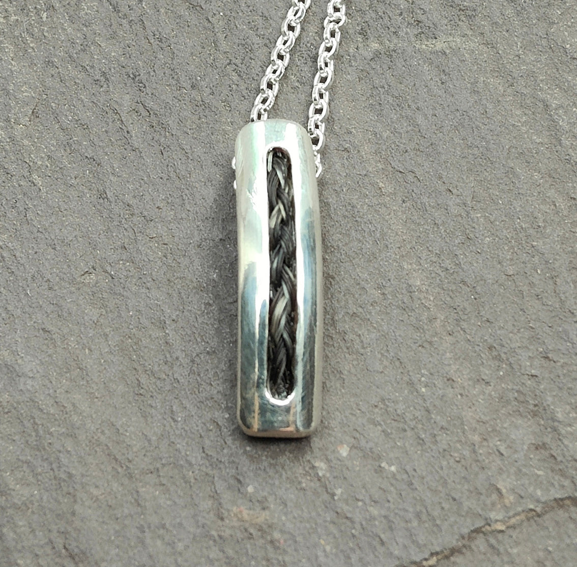 Inlay Horse Hair Pendant