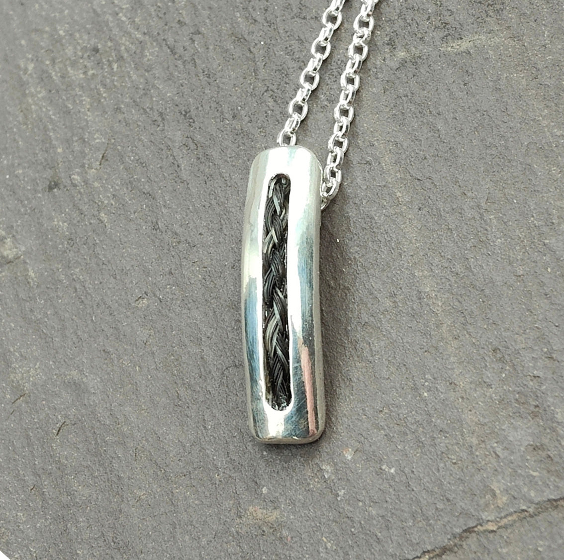 Inlay Horse Hair Pendant
