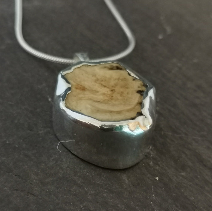 Horse Tooth Wrap Pendant