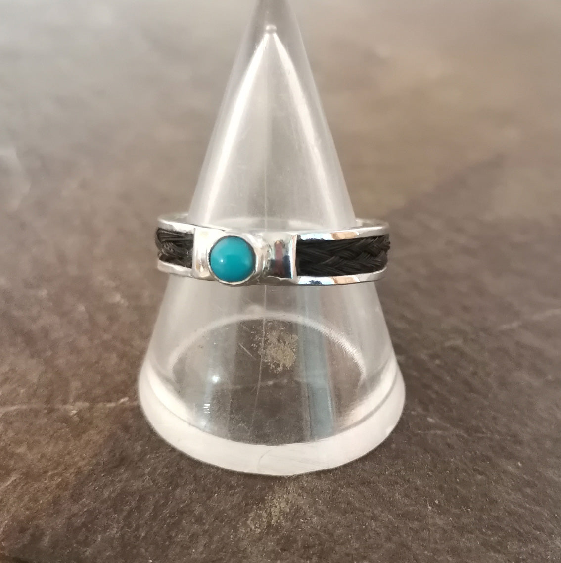 Horse Hair Cabochon Ring