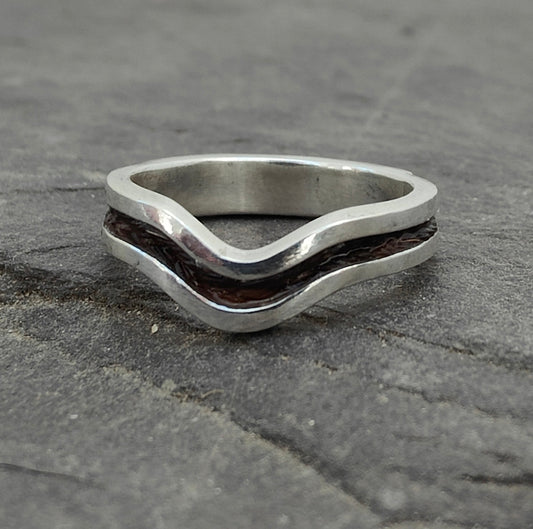 Chevron Horse Hair Ring