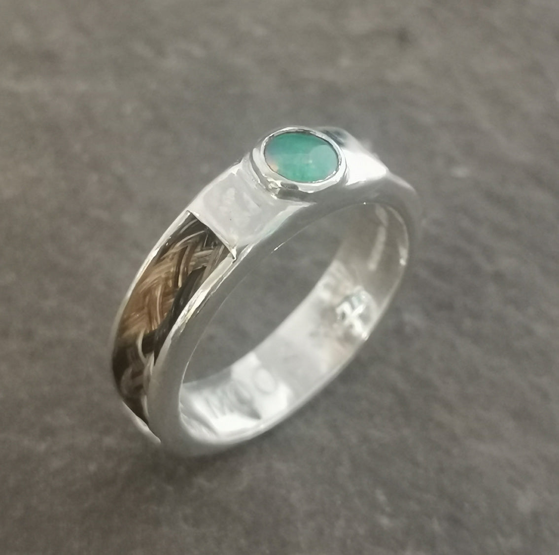 Horse Hair Cabochon Ring