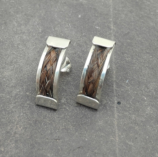 Curved Horse Hair Earrings