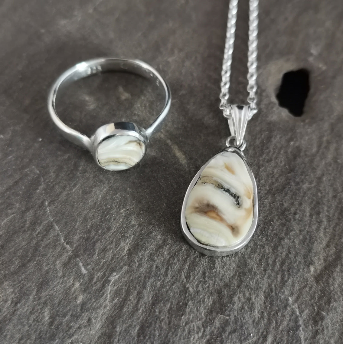 Polished and Shaped Horse Tooth Pendant