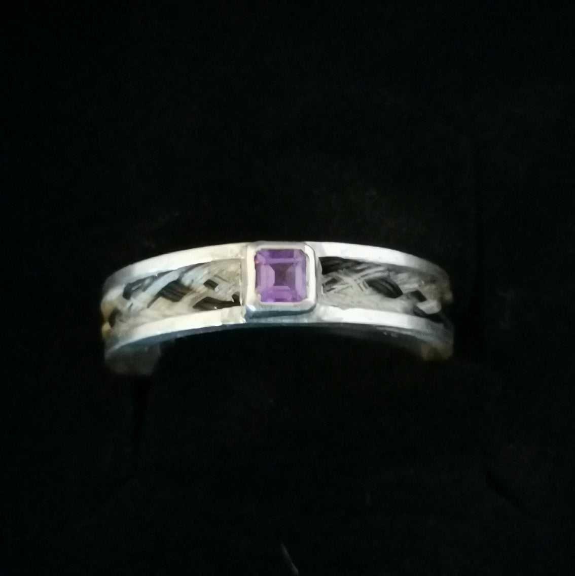 Square Horse Hair Ring