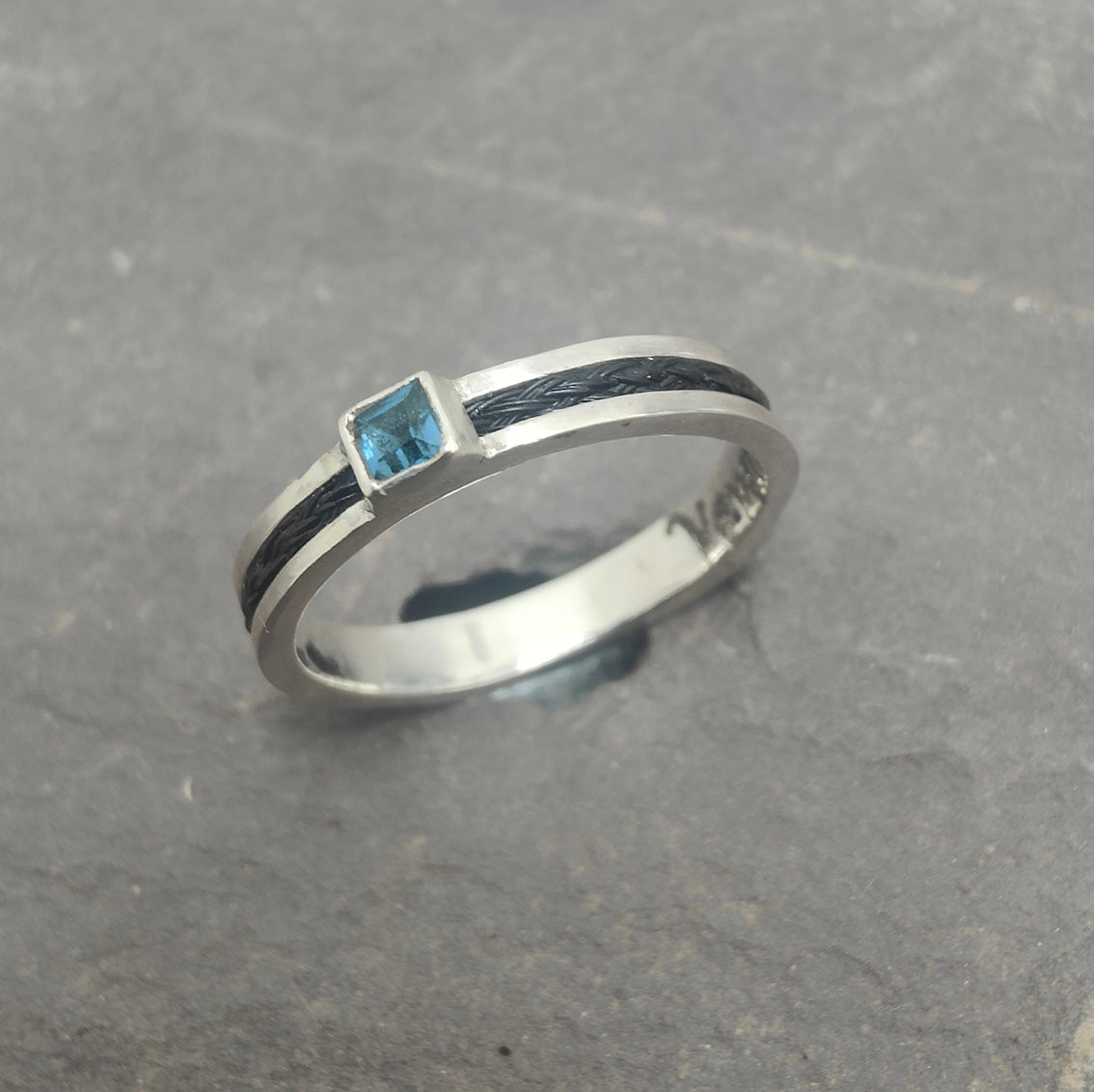 Square Horse Hair Ring