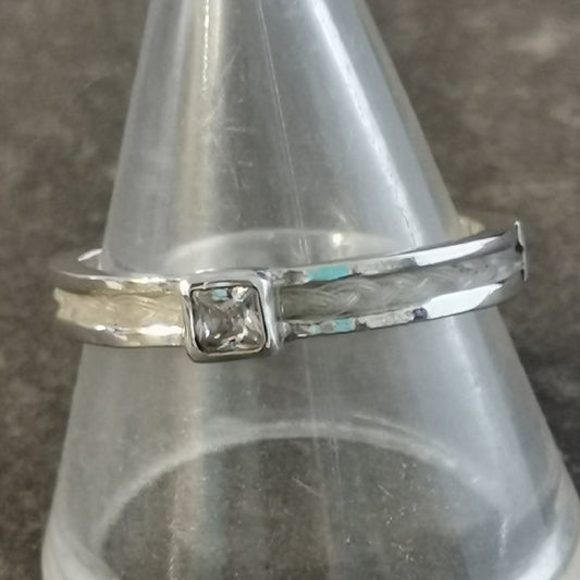 Square Horse Hair Ring