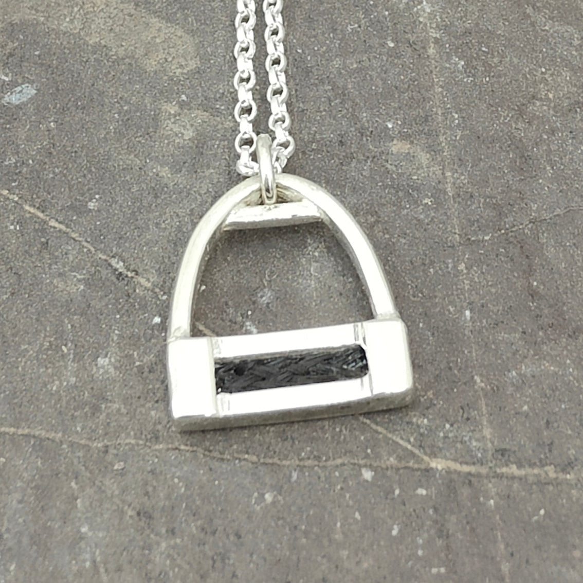 Stirrup Horse Hair Pendant