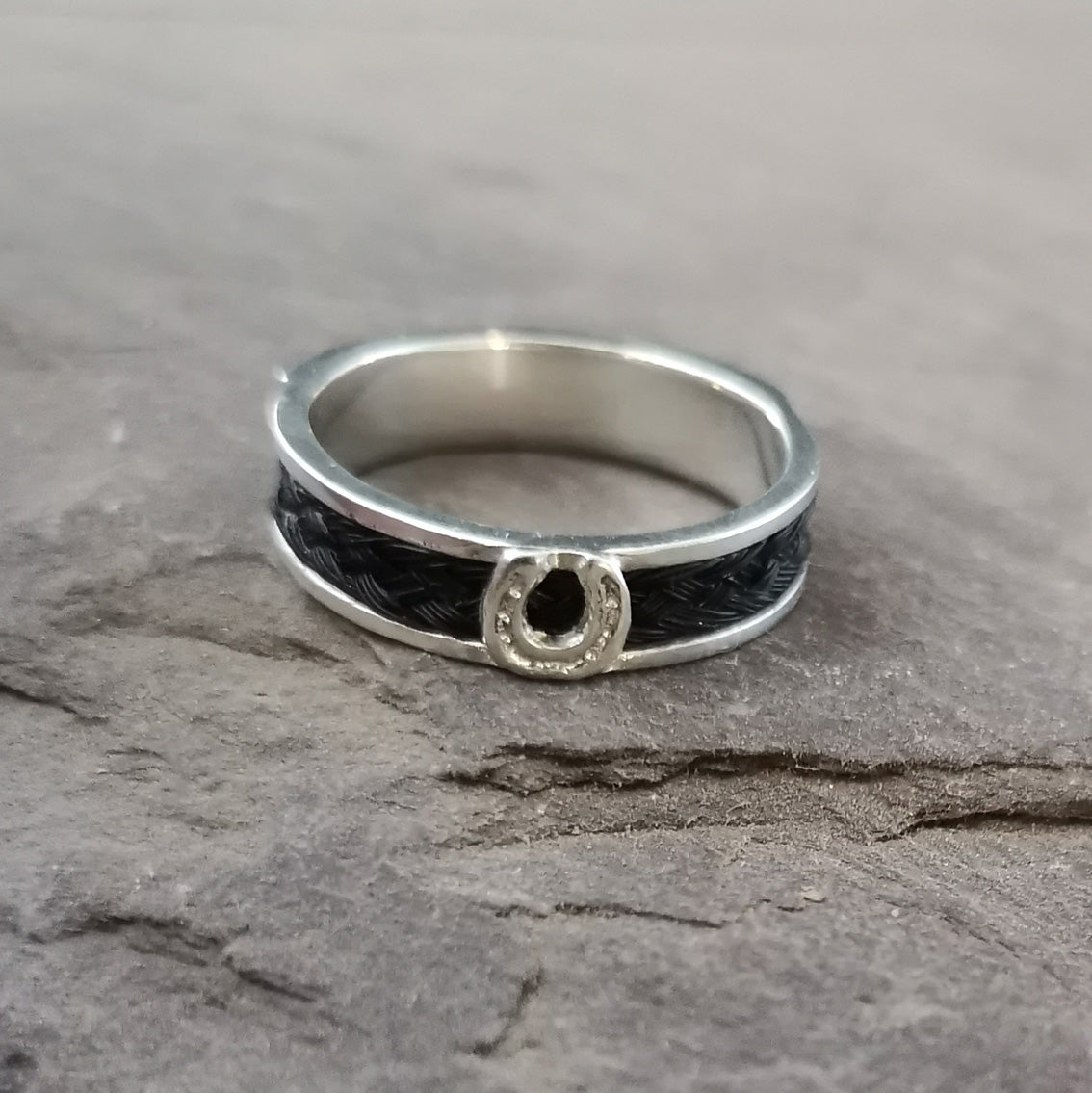 Horse Hair Symbol Ring